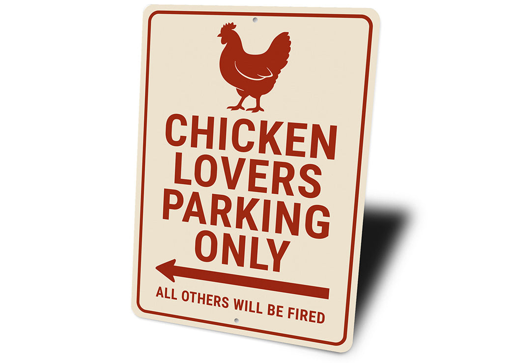 Chicken Lovers Parking Only Sign Funny Farmhouse Decor