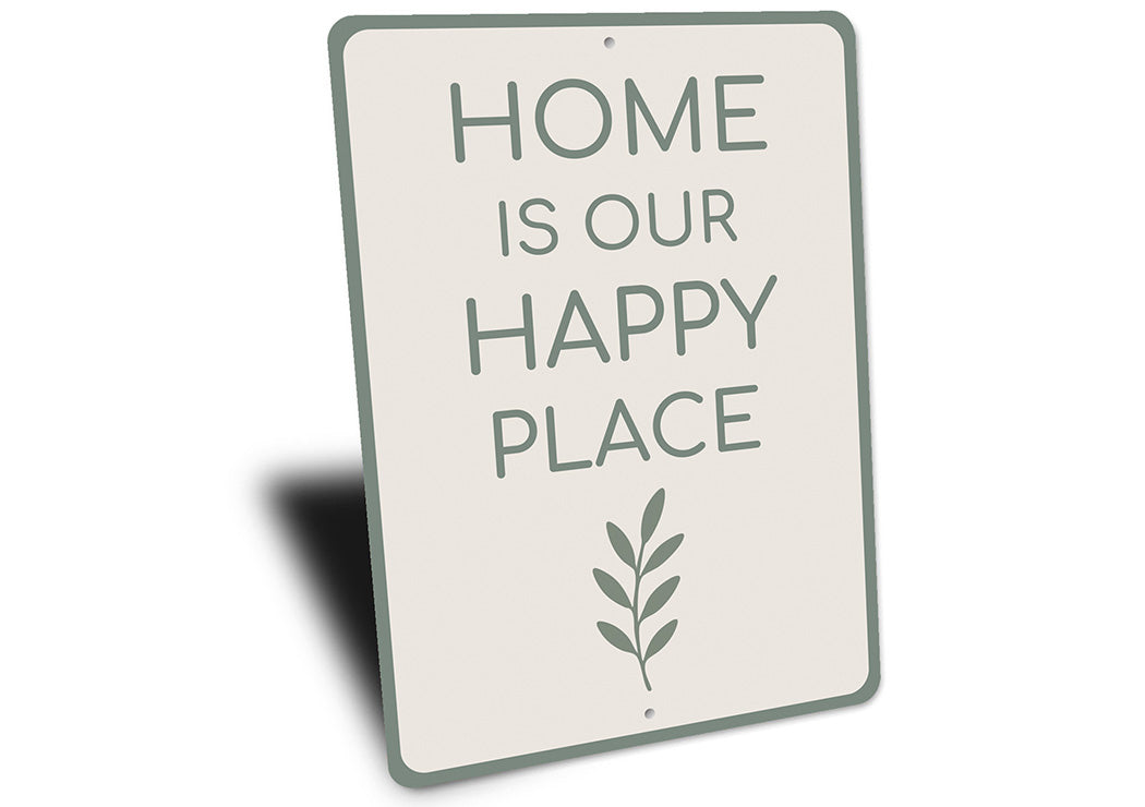Home Is Our Happy Place Metal Sign Heartwarming Wall Decor