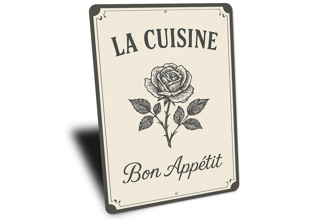 La Cuisine Bon Appétit Aluminum Sign French Kitchen Decor