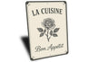 La Cuisine Bon Appétit Aluminum Sign French Kitchen Decor