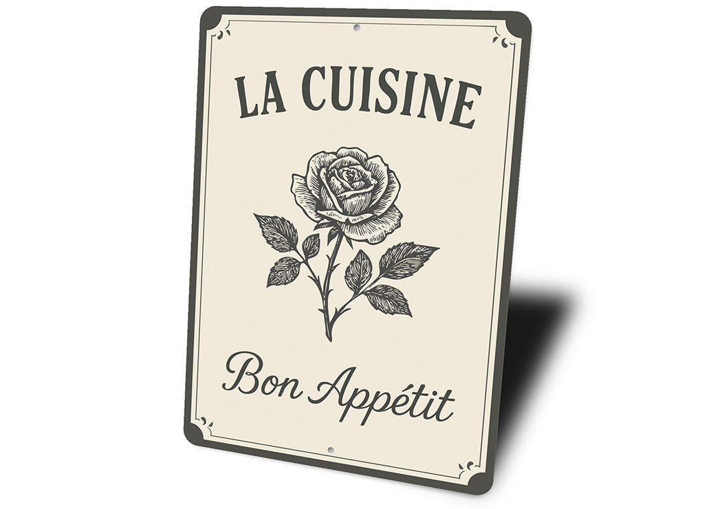 La Cuisine Bon Appétit Aluminum Sign French Kitchen Decor