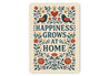 Happiness Grows at Home Metal Sign Heartwarming Wall Decor