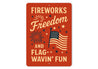 Fireworks Freedom & Flag-Wavin' Fun Metal Patriotic Decor