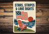Stars Stripes & Lake Nights Aluminum Patriotic Lake Decor