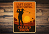 Last Light Best Swing Aluminum Sign Custom Room Golf Decor