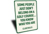 Golf Course Rules Aluminum Sign Funny Golf Club Decor