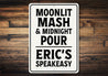 Moonlit Mash & Midnight Pour Aluminum Sign Speakeasy