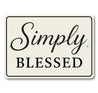 Rustic Simply Blessed Metal Wall Sign Inspirational Decor