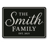 Personalized The Smith Family Est. 2025 Aluminum Wall Sign