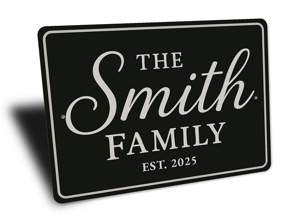 Personalized The Smith Family Est. 2025 Aluminum Wall Sign