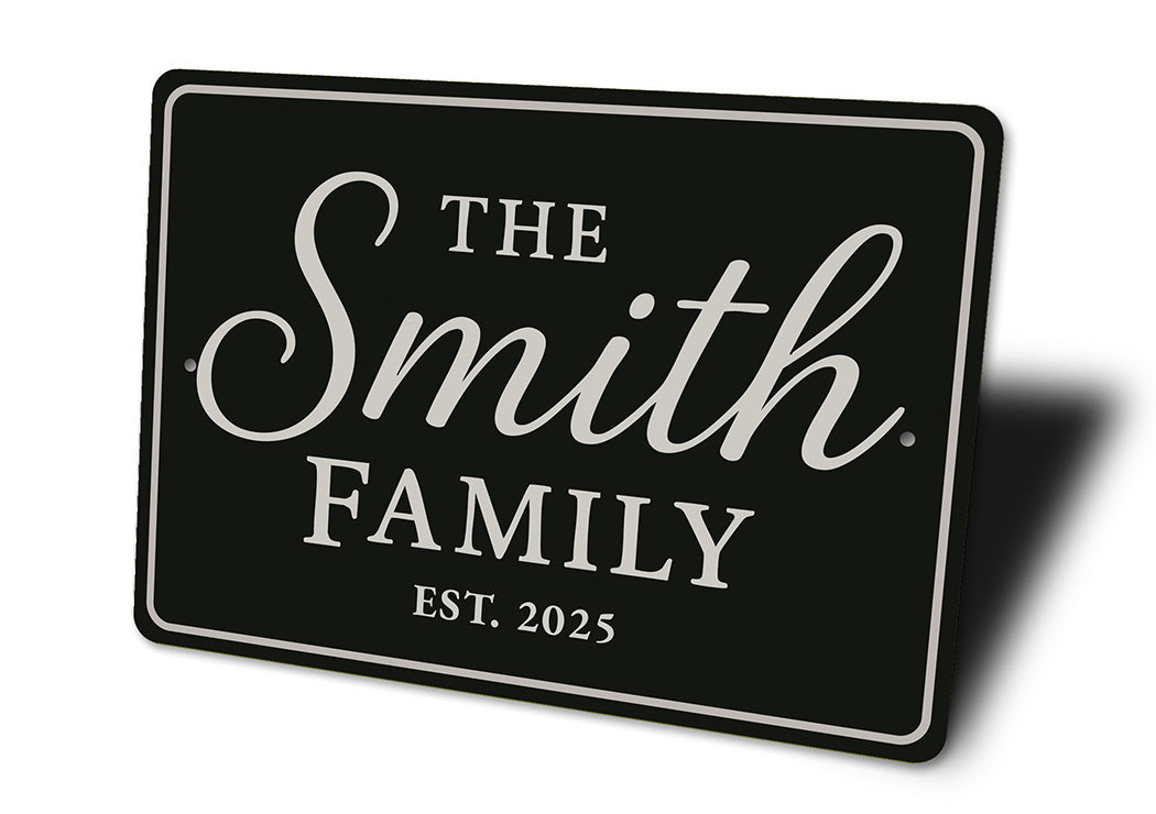 Personalized The Smith Family Est. 2025 Aluminum Wall Sign