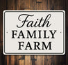 Rustic Faith Family Farm Aluminum Wall Sign Farmhouse Decor