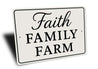 Rustic Faith Family Farm Aluminum Wall Sign Farmhouse Decor