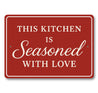 This Kitchen Is Seasoned With Love Aluminum Wall Sign
