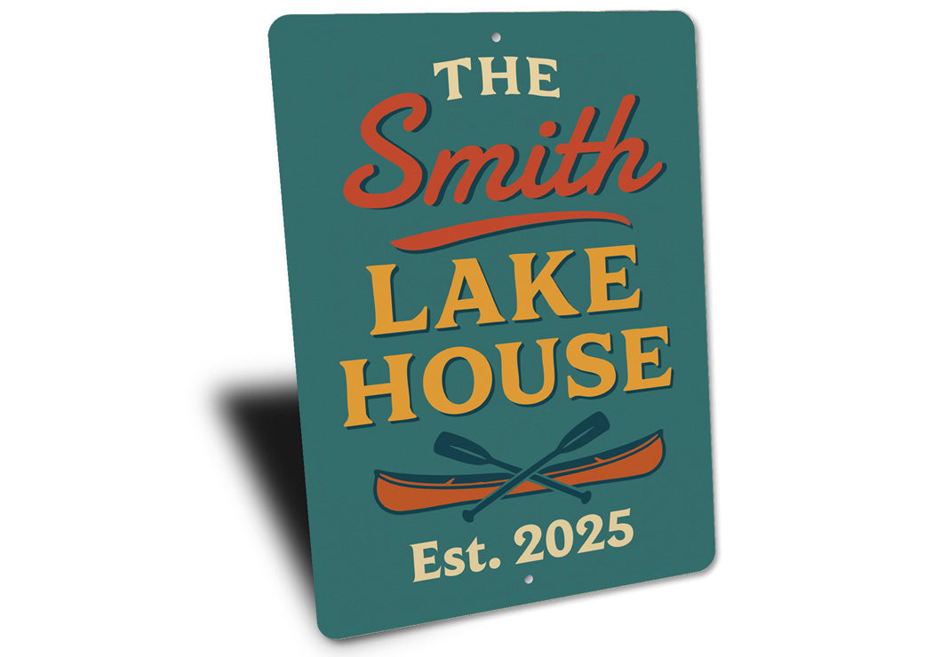 Personalized Lake House Established Year Aluminum Sign
