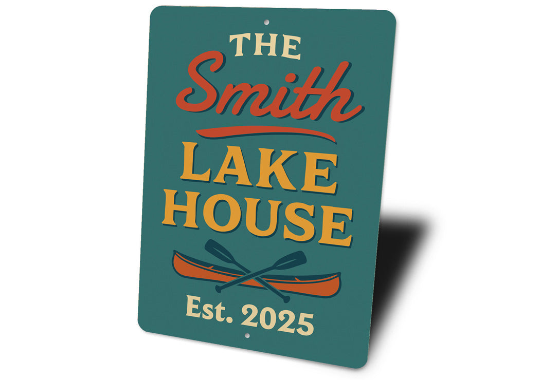 Personalized Lake House Established Year Aluminum Sign