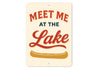 Meet Me At The Lake Aluminum Decor Canoe Sign