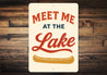 Meet Me At The Lake Aluminum Decor Canoe Sign