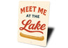 Meet Me At The Lake Aluminum Decor Canoe Sign