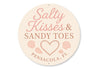 Salty Kisses And Sandy Toes Seashell Round Signs