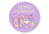 Gone Coastal Flip Flops Starfish Cocktails Round Sign