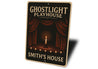 Ghostlight Playhouse Scary Theatre Personalized House Sign