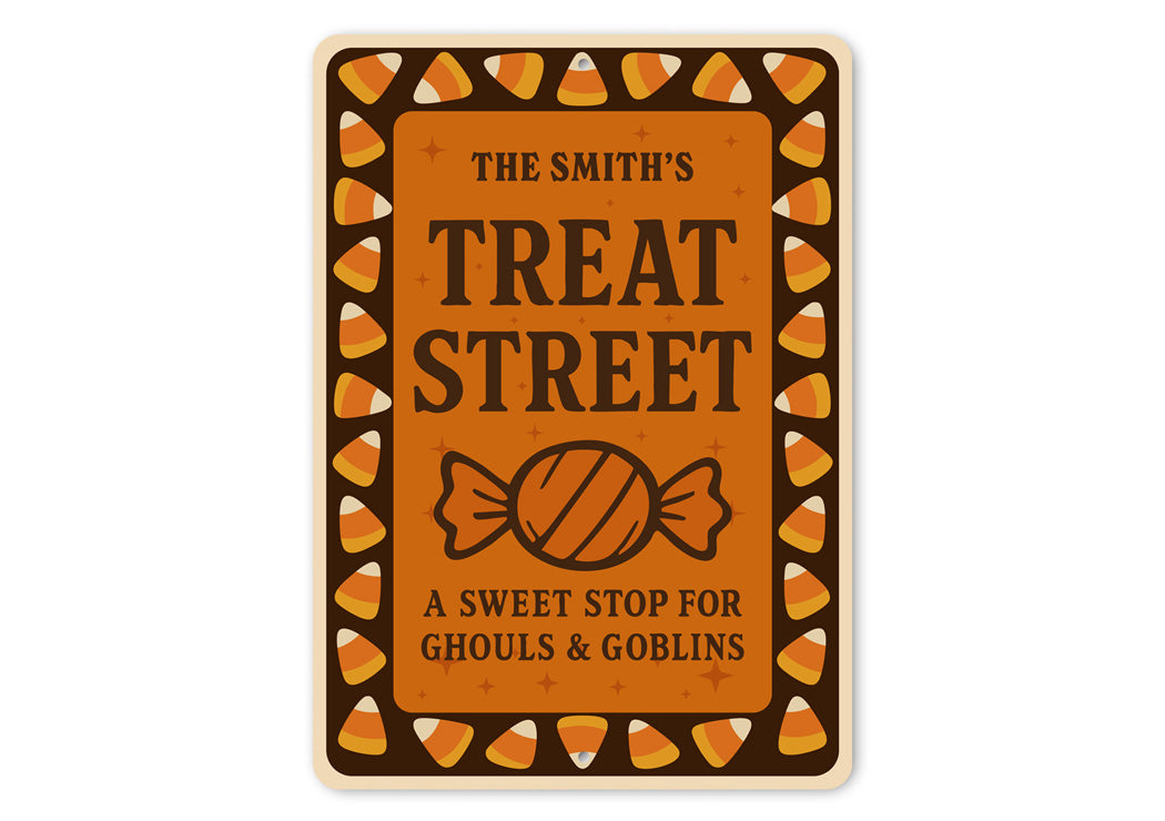 Treat Street A Sweet Stop For Ghouls And Goblins Sign