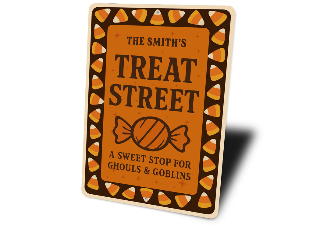 Treat Street A Sweet Stop For Ghouls And Goblins Sign