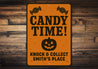 Candy Time Carved Pumpkin Knock And Collect Custom Sign