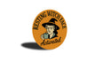 Resting Witch Face Activated Round Sign