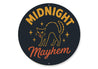 Midnight Mayhem Black Feline Hissing Cat Round Sign