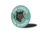 Too Ghoul For School Hissing Black Cat Round Sign