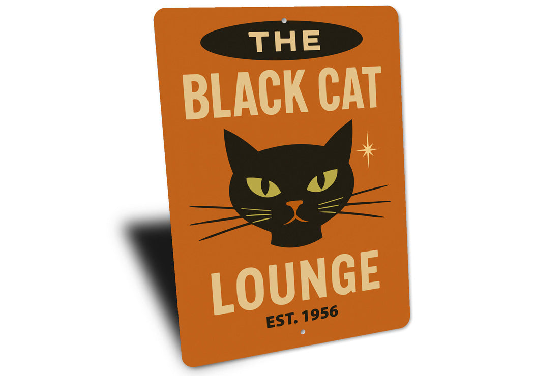 The Black Cat Lounge Established Year Sign