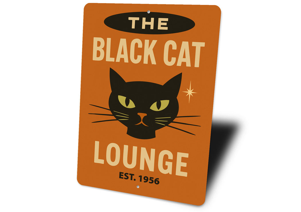 The Black Cat Lounge Established Year Sign