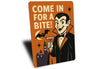 Come In For A Bite Happy Vampire And Bat Sign