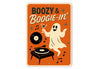 Boozy And Boogie-in Music Ghost Drinking Cocktails Sign