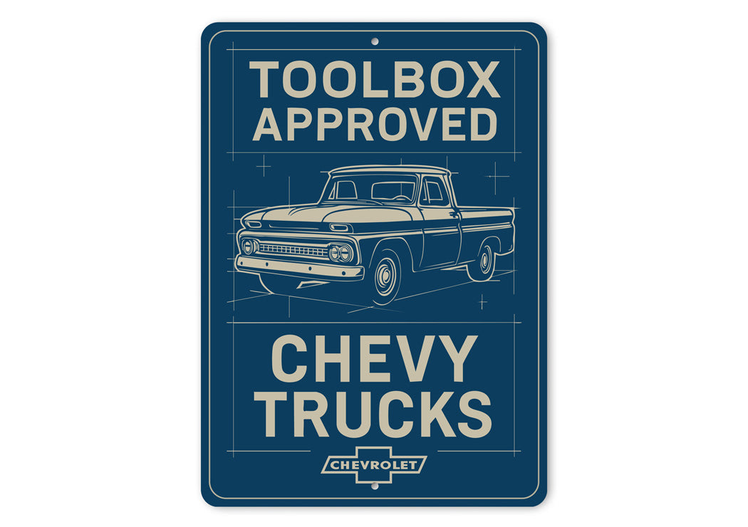 Chevy Trucks Toolbox Approved Chevrolet Signs
