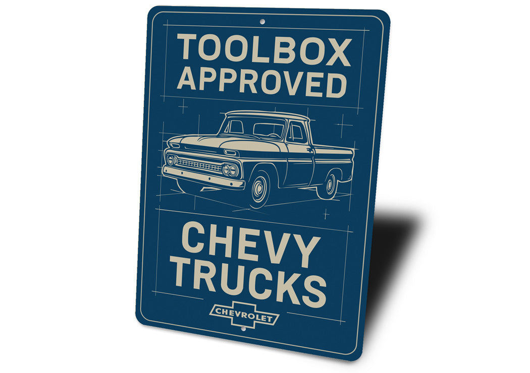 Chevy Trucks Toolbox Approved Chevrolet Signs