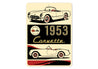 C1 Corvette 1953 Classic Chevrolet Sign