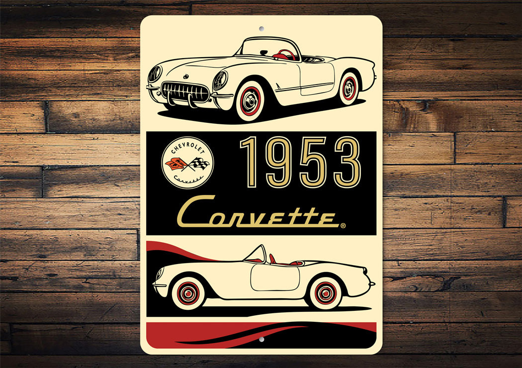 C1 Corvette 1953 Classic Chevrolet Sign