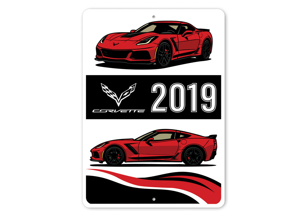 C7 Corvette 2019 Chevrolet Sports Car Sign