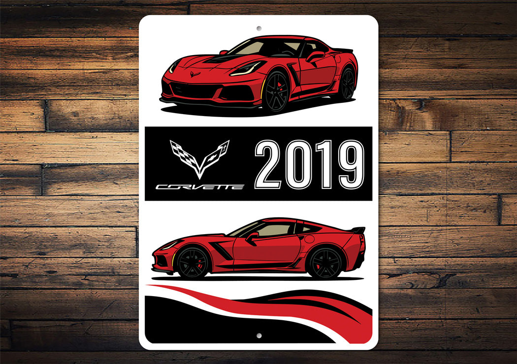 C7 Corvette 2019 Chevrolet Sports Car Sign