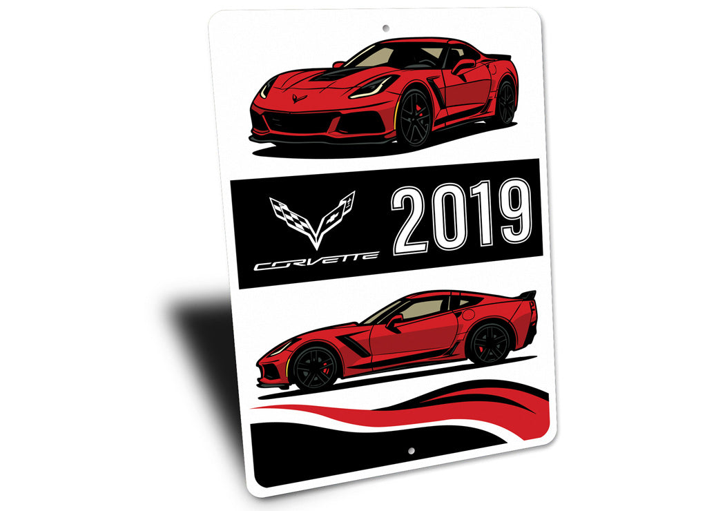 C7 Corvette 2019 Chevrolet Sports Car Sign