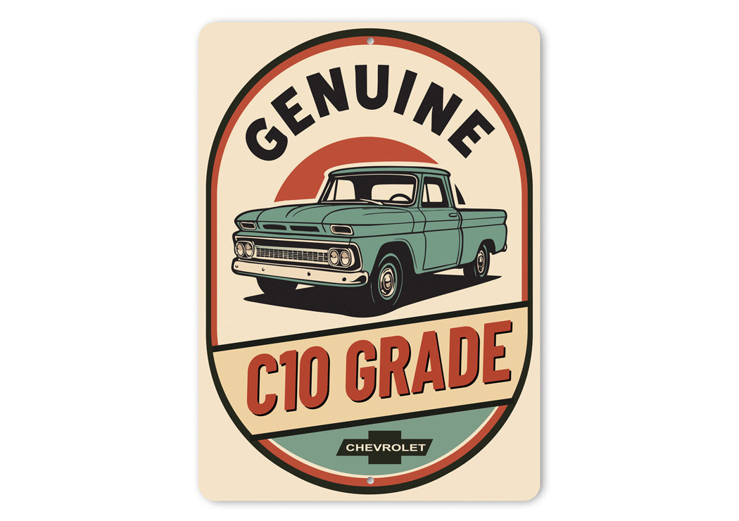 Genuine C10 Grade Chevy Trucks Chevrolet Sign