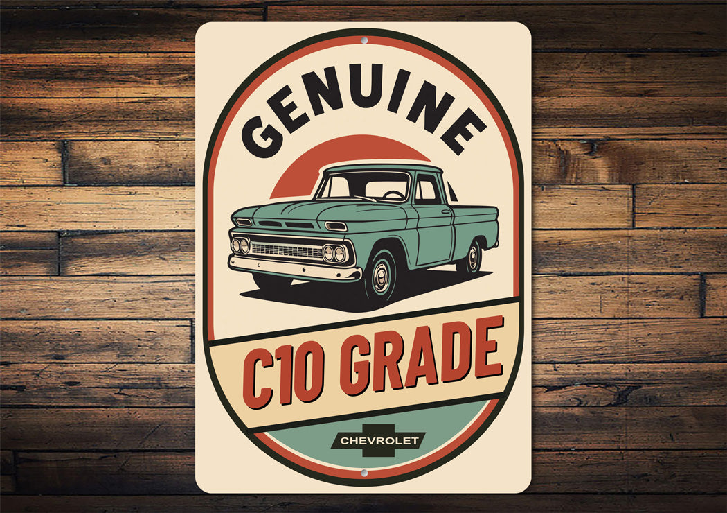 Genuine C10 Grade Chevy Trucks Chevrolet Sign
