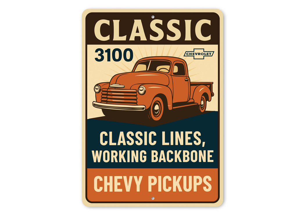 Chevy Pickups Classic 3100 Classic Lines Working Backbone