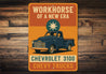 Chevrolet 3100 Workhorse Of A New Era Chevy Trucks Sign