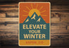 Aspen Colorado Elevate Your Winter Aluminum Sign