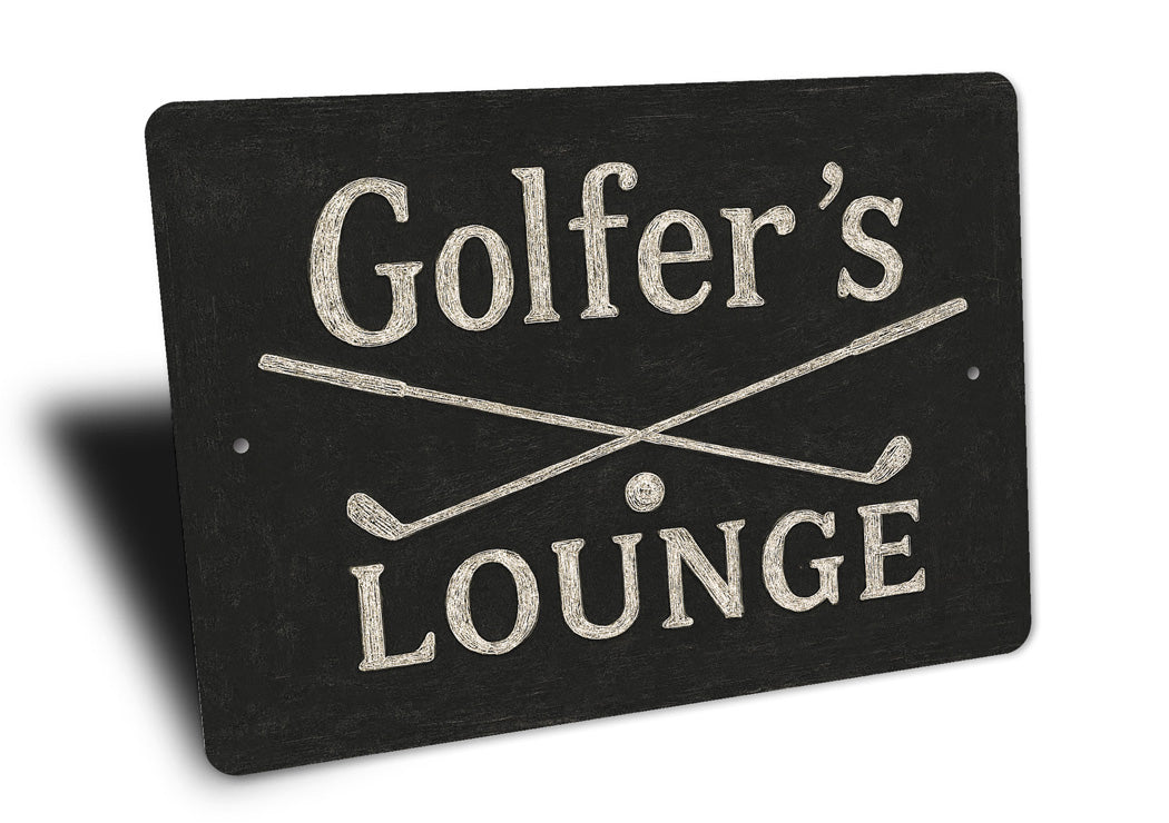 Golfer's Lounge Golfers Aluminum Decor Sign