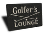 Golfer's Lounge Golfers Aluminum Decor Sign